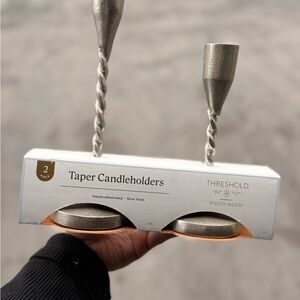 Threshold Metallic Taper Candleholders